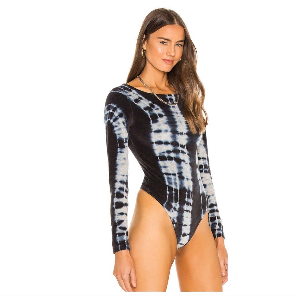 NEW ALLSAINTS VELVET TIE-DYE BODYSUIT - Picture 4 of 8